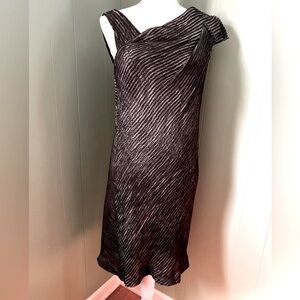 Nicole Miller Asymmetrical Neckline & Side Hem Cocktail Dress, NWT, Size M